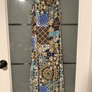 Love Multicolor Geometric Maxi Dress